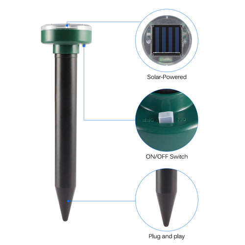 4pcs Ultrasonic Solar Power Mouse Repeller