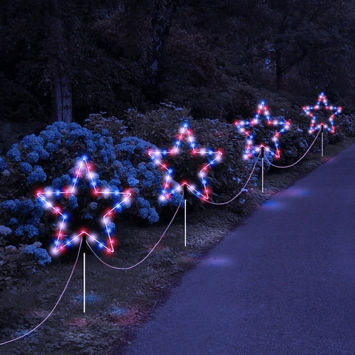 Solar Lights Independence Day Memorial Low Voltage Solar Powered