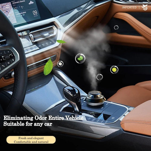 Portable Kinetic Car Air Freshener Solar Powered Double Ring Rotating