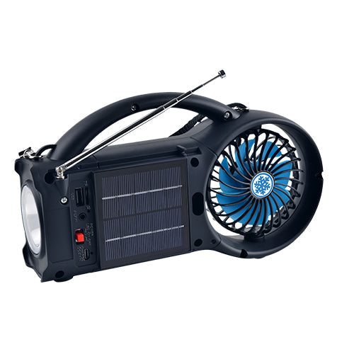 Supersonic Solar Power Bluetooth Speaker with FM Radio, LED Torch