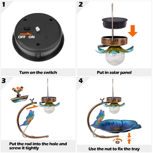 Solar Sparkle Sphere Bird Feeder