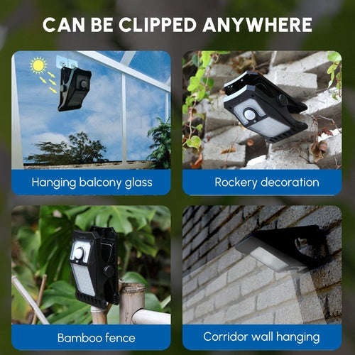 2Pcs 45 LEDGarden Solar Wall Lights Outdoor Light Solar Clip Sensitive