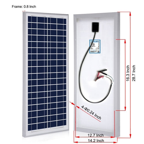 35 Watt 12 Volt Polycrystalline Solar Panel