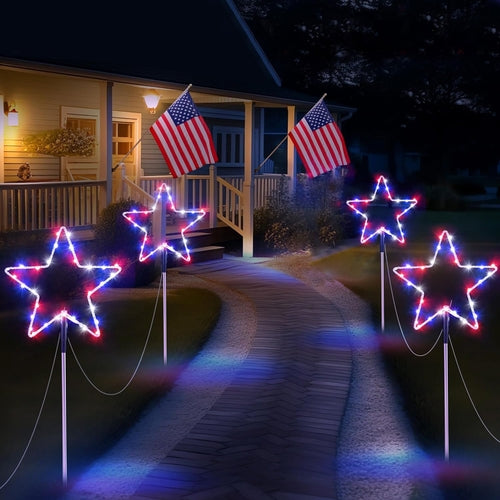 Solar Lights Independence Day Memorial Low Voltage Solar Powered