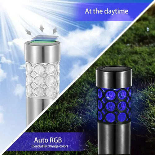6 Pack Outdoor Solar Light IP44 Waterproof RGB Garden Lamp Landscape