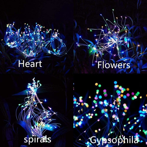 Solar Firework Light 120 LED Multi Color Outdoor Firework Solar Garden