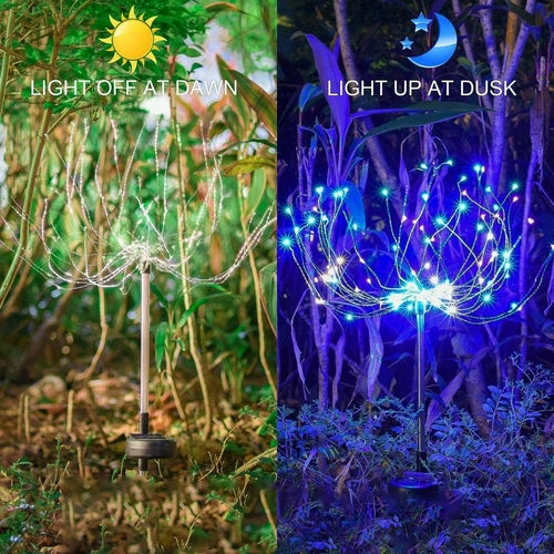 Solar Firework Light 120 LED Multi Color Outdoor Firework Solar Garden