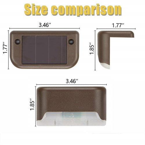 4Pcs Solar Deck Lights Outdoor Waterproof for Patio Step and Pathway