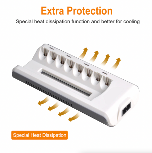 8 Slot Battery Charger For Ni-MH Ni-CD AA AAA Rechargeable Batteries