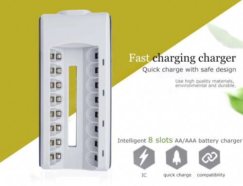 8 Slot Battery Charger For Ni-MH Ni-CD AA AAA Rechargeable Batteries