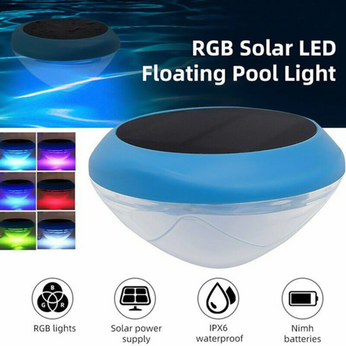 Solar LED RGB Light Outdoor Garden Pond Swimming Pool Floating