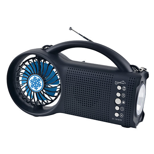 Supersonic Solar Power Bluetooth Speaker with FM Radio, LED Torch