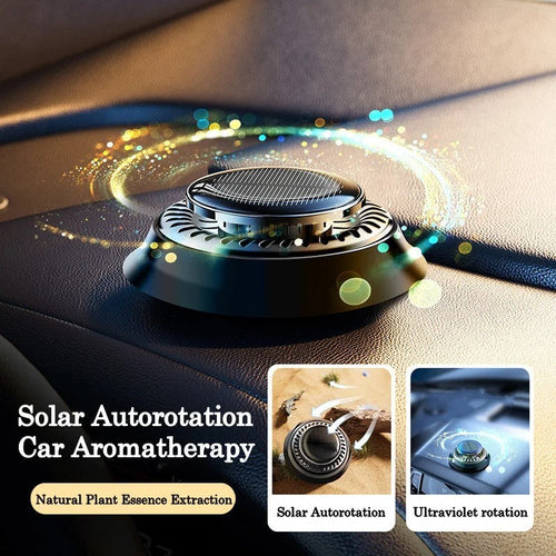 Portable Kinetic Car Air Freshener Solar Powered Double Ring Rotating