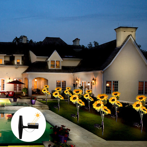 Solar Powered Sunflower Light Outdoor Decoration(2 Packs)