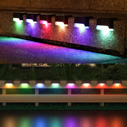 4Pcs Solar Deck Lights Outdoor Waterproof for Patio Step and Pathway
