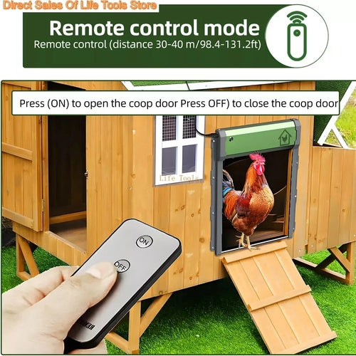 Automatic Chicken Coop Door Solar Powered Aluminum Alloy Chicken Door