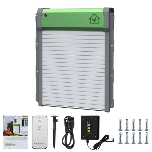 Automatic Chicken Coop Door Solar Powered Aluminum Alloy Chicken Door