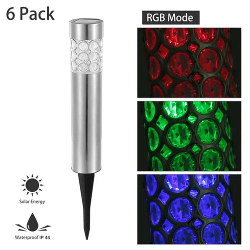 6 Pack Outdoor Solar Light IP44 Waterproof RGB Garden Lamp Landscape