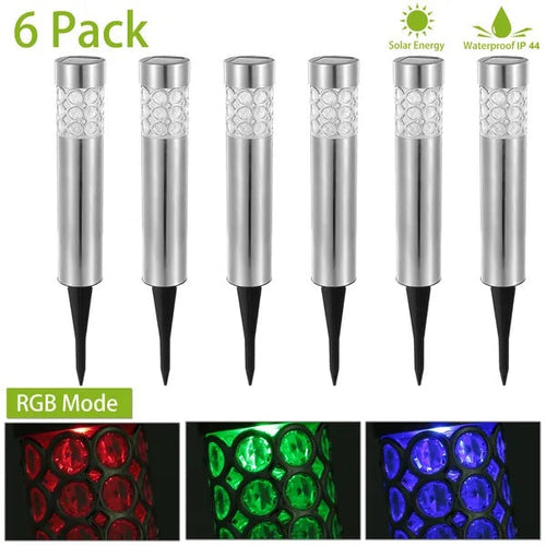 6 Pack Outdoor Solar Light IP44 Waterproof RGB Garden Lamp Landscape