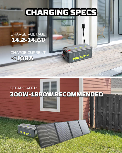 US POWERWIN BT200 12.8V 200Ah 2560Wh LiFePO4 Battery