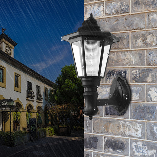 Waterproof Solar Wall Lamp Hexagonal Cool White
