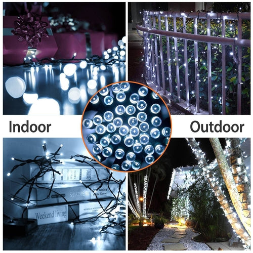 Solar String Lights LED Solar Power Fairy String Light 12M 100 LEDs 8