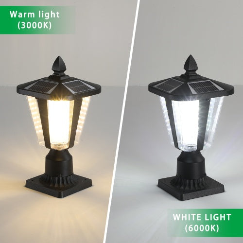 Solar Pillar Headlights With Dimmable LEDs - 2 Packs Unavailable