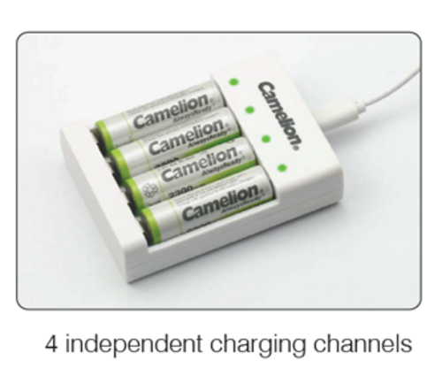 Camelion AAA Ni-Mh Always Ready Rechargeable Batteries (8) + Charger