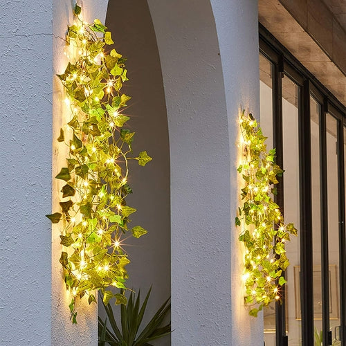 Wholesale Solar-Powered Maple Leaves Garland LED String Lights