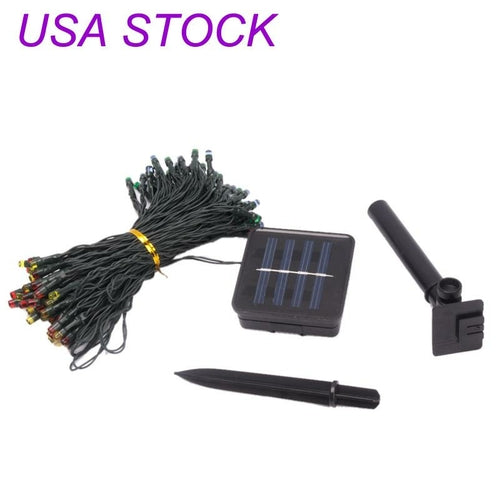RGB 100 LEDS Solar Lamp Power LED String Fairy Lights Solars Garlands