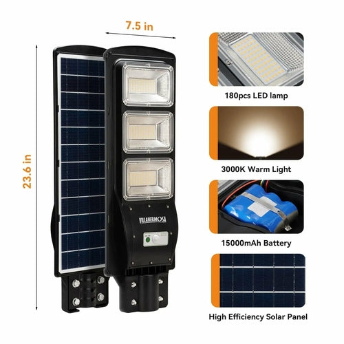 90W  solar street LED lights 3000K -warm white